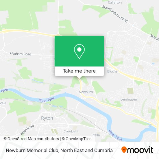 Newburn Memorial Club map