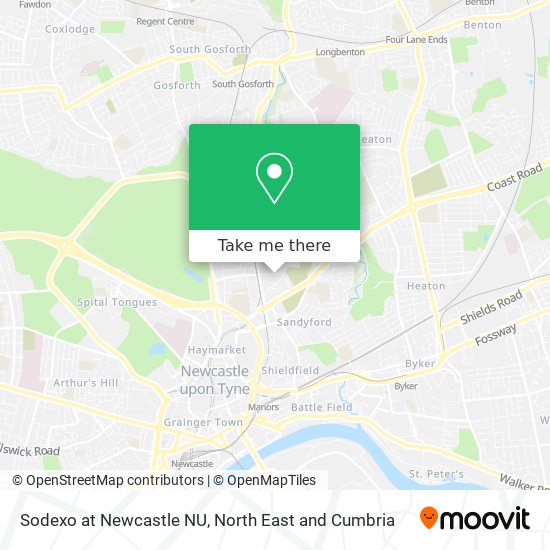 Sodexo at Newcastle NU map