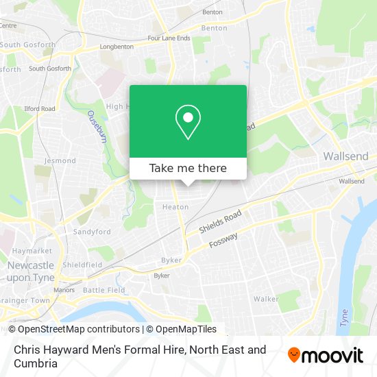 Chris Hayward Men's Formal Hire map