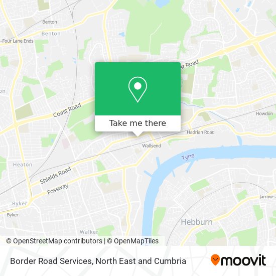 Border Road Services map