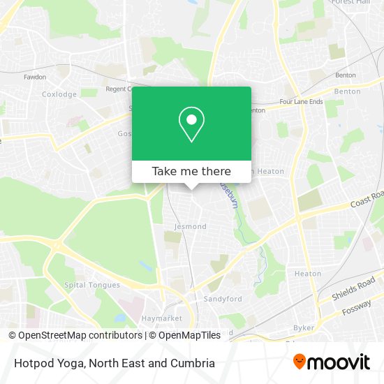 Hotpod Yoga map