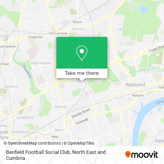 Benfield Football Social Club map