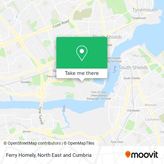 Ferry Homely map