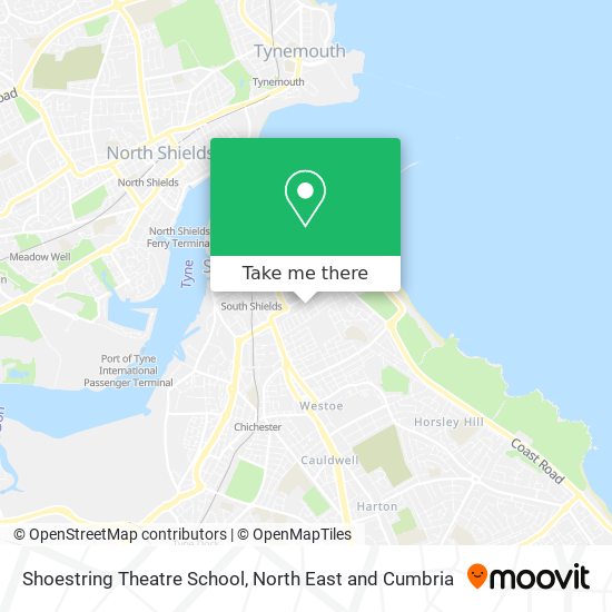 Shoestring Theatre School map