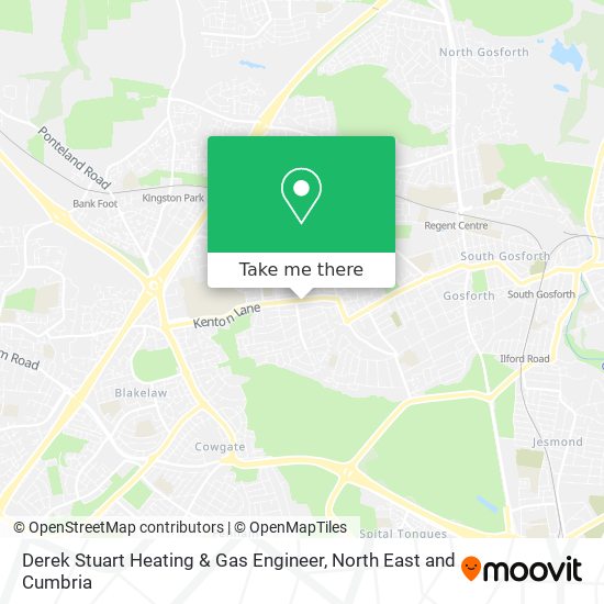 Derek Stuart Heating & Gas Engineer map