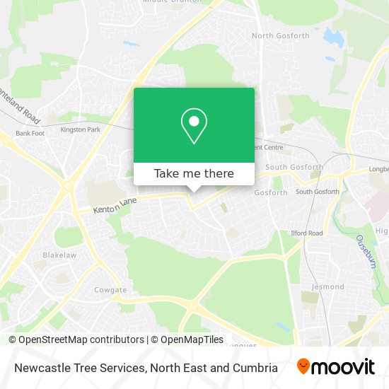 Newcastle Tree Services map