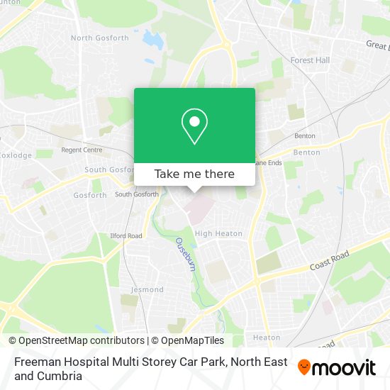 Freeman Hospital Multi Storey Car Park map