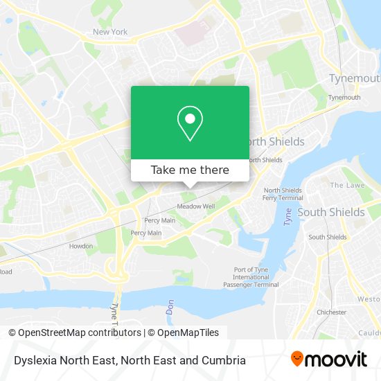 Dyslexia North East map