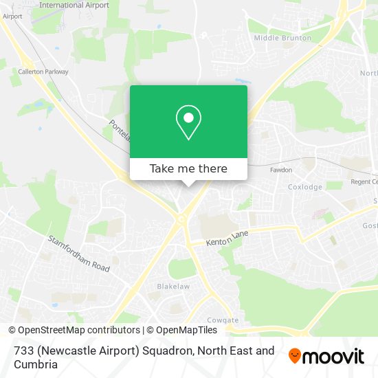 733 (Newcastle Airport) Squadron map