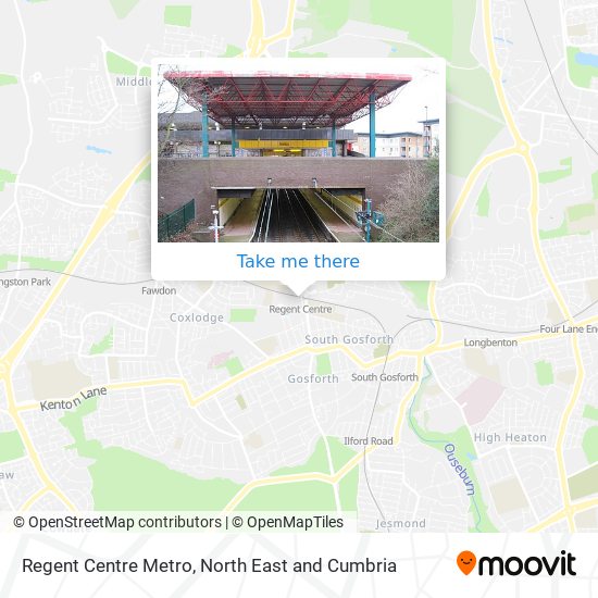 Regent Centre Metro map
