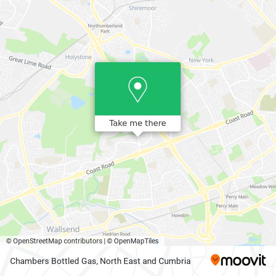 Chambers Bottled Gas map