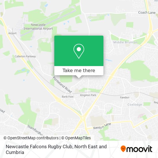 Newcastle Falcons Rugby Club map
