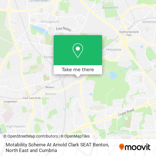 Motability Scheme At Arnold Clark SEAT Benton map