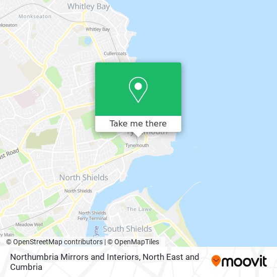 Northumbria Mirrors and Interiors map