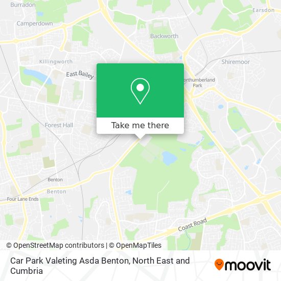 Car Park Valeting Asda Benton map