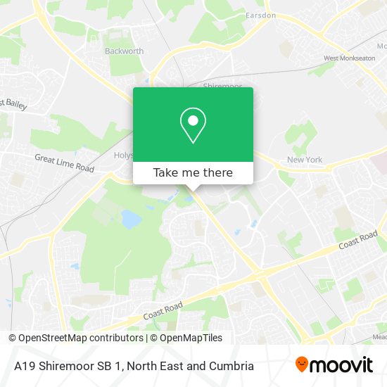 A19 Shiremoor SB 1 map