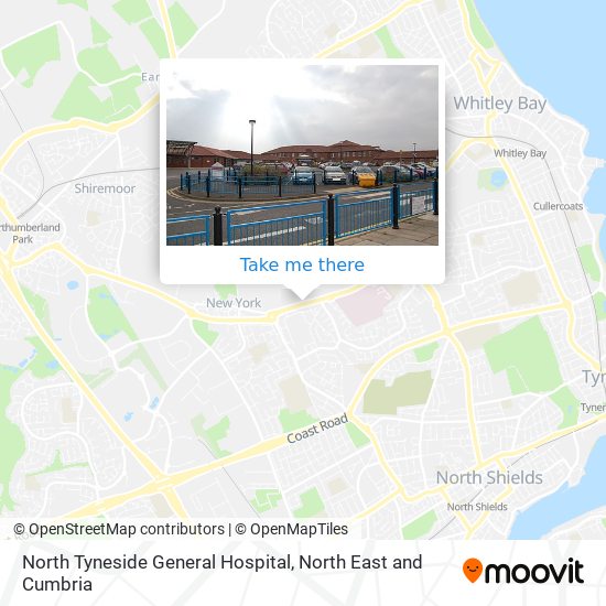 North Tyneside General Hospital map