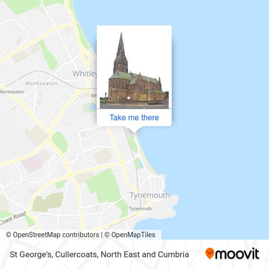 How to get to St Cullercoats in North Tyneside by bus or