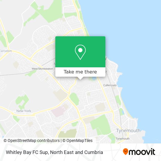 Whitley Bay FC Sup map