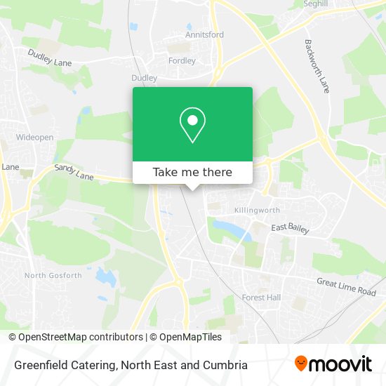 Greenfield Catering map