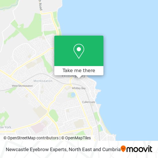 Newcastle Eyebrow Experts map