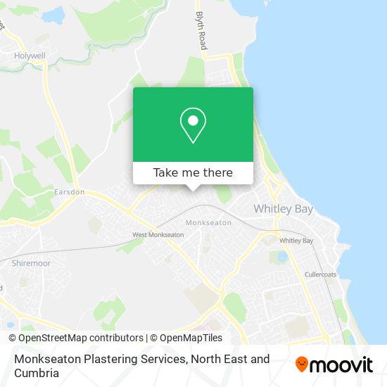 Monkseaton Plastering Services map