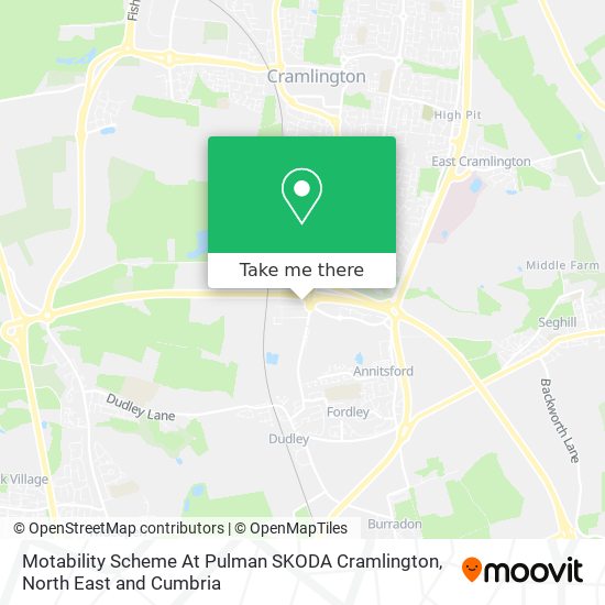 Motability Scheme At Pulman SKODA Cramlington map
