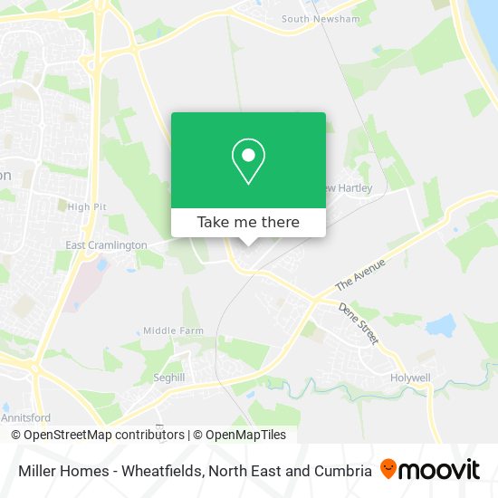 Miller Homes - Wheatfields map