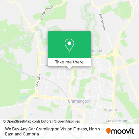 We Buy Any Car Cramlington Vision Fitness map