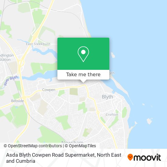 Asda Blyth Cowpen Road Supermarket map
