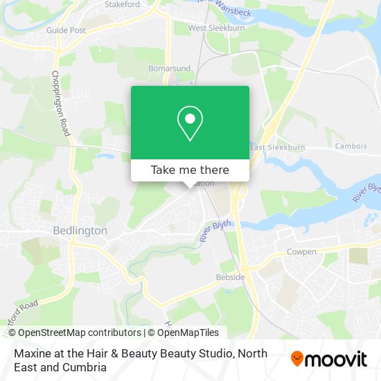 Maxine at the Hair & Beauty Beauty Studio map