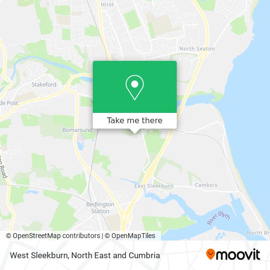 West Sleekburn map