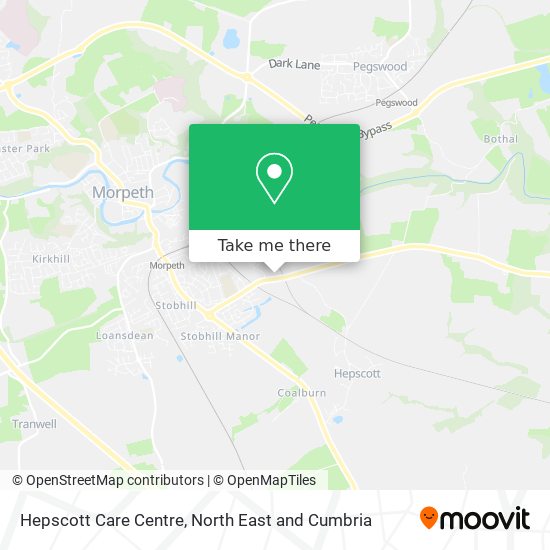 Hepscott Care Centre map