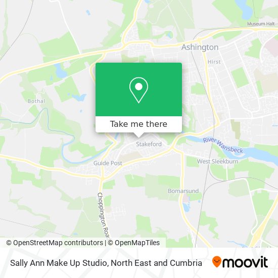 Sally Ann Make Up Studio map