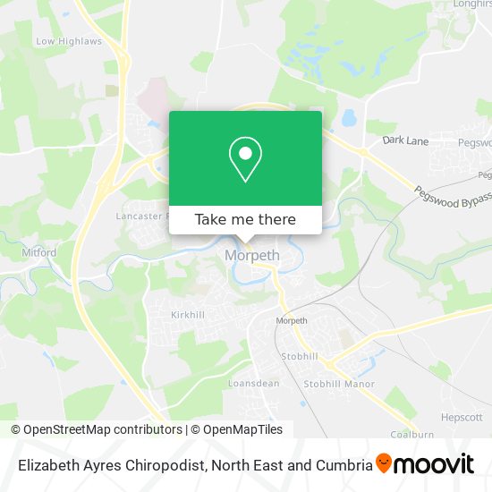 Elizabeth Ayres Chiropodist map