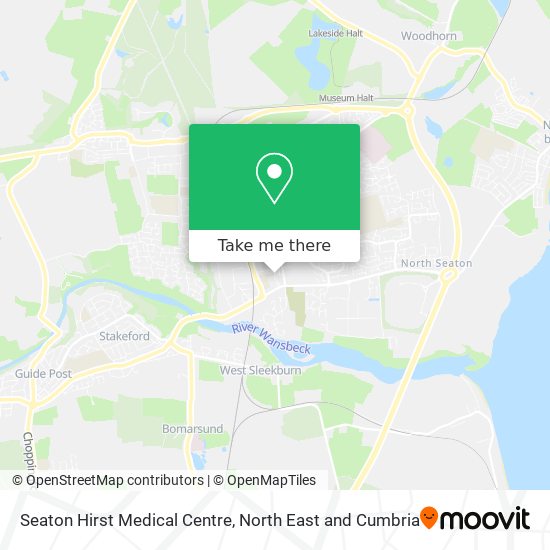 Seaton Hirst Medical Centre map