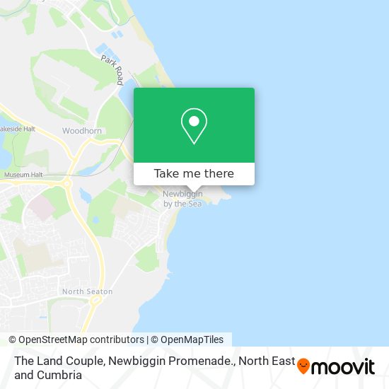 The Land Couple, Newbiggin Promenade. map