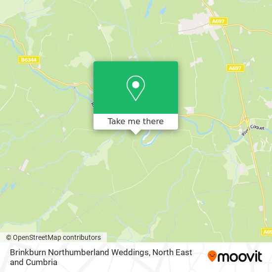 Brinkburn Northumberland Weddings map