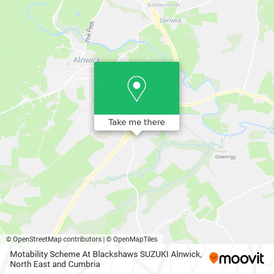 Motability Scheme At Blackshaws SUZUKI Alnwick map