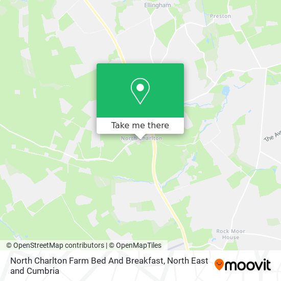 North Charlton Farm Bed And Breakfast map