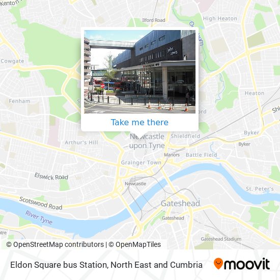 Eldon Square bus Station map