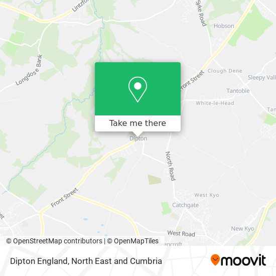 Dipton England map