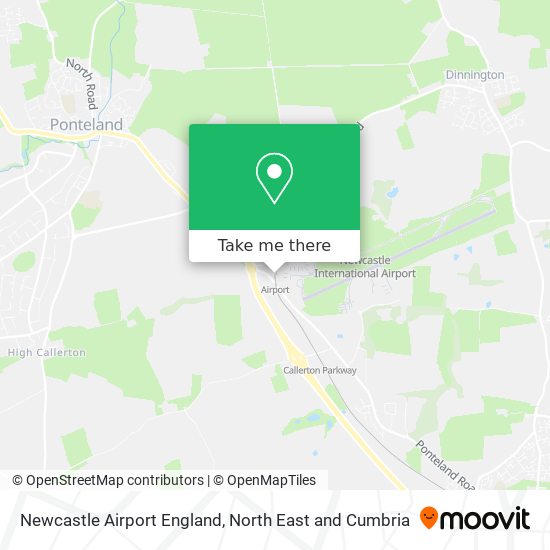 Newcastle Airport England map