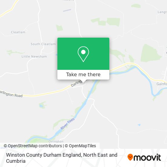 Winston County Durham England map
