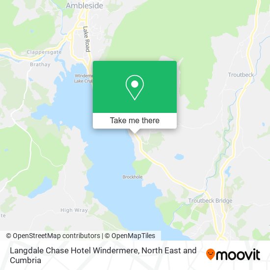 Langdale Chase Hotel Windermere map