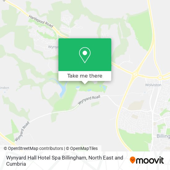 Wynyard Hall Hotel Spa Billingham map
