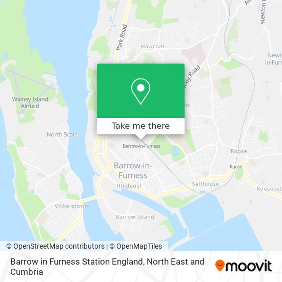 Barrow in Furness Station England map