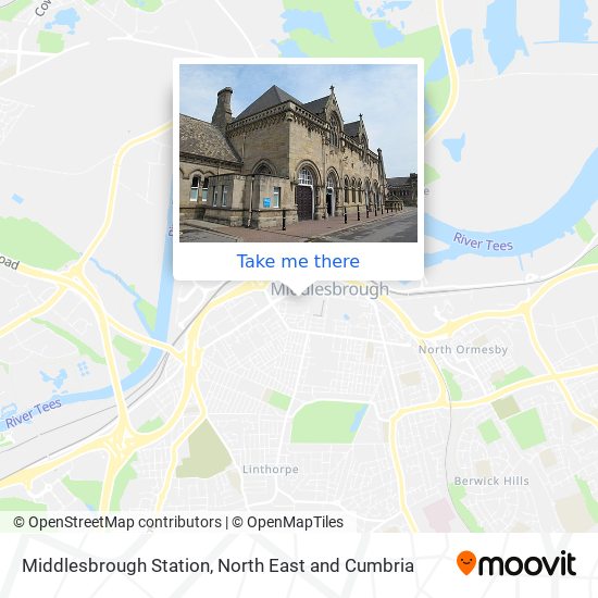Middlesbrough Station map