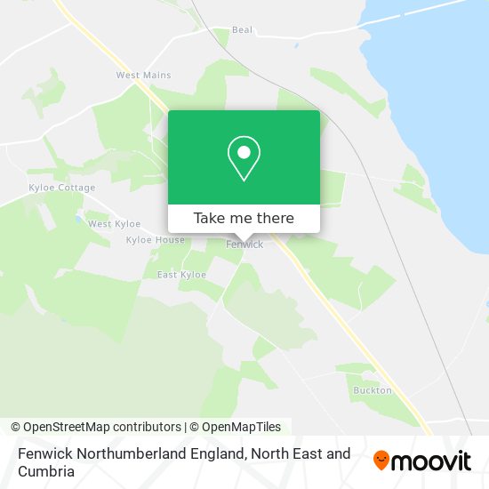 Fenwick Northumberland England map