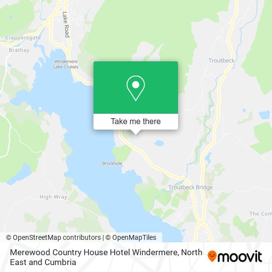 Merewood Country House Hotel Windermere map